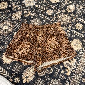 Aerie High Waist Leopard Print Shorts